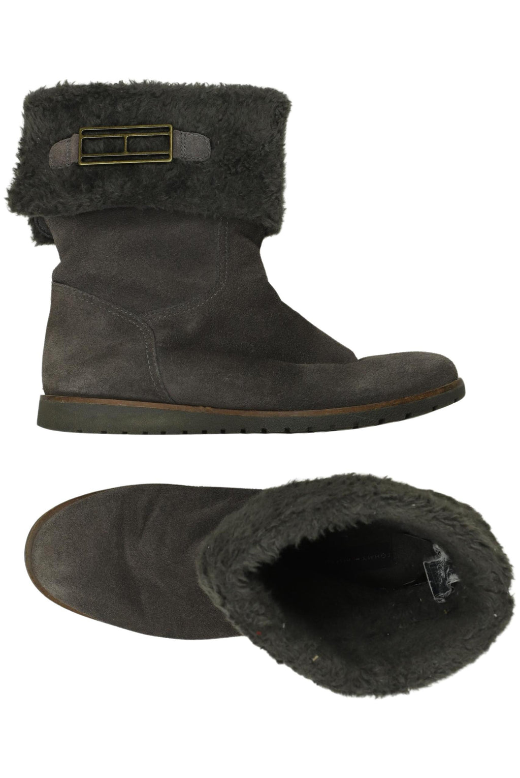 Tommy Hilfiger Women Ankle Boots Gray EU 36 Leather 4