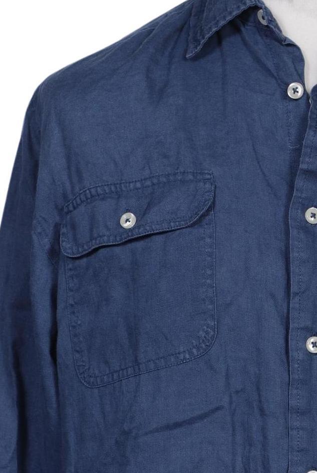 Tommy Hilfiger Men Shirt Blue M Linen 5