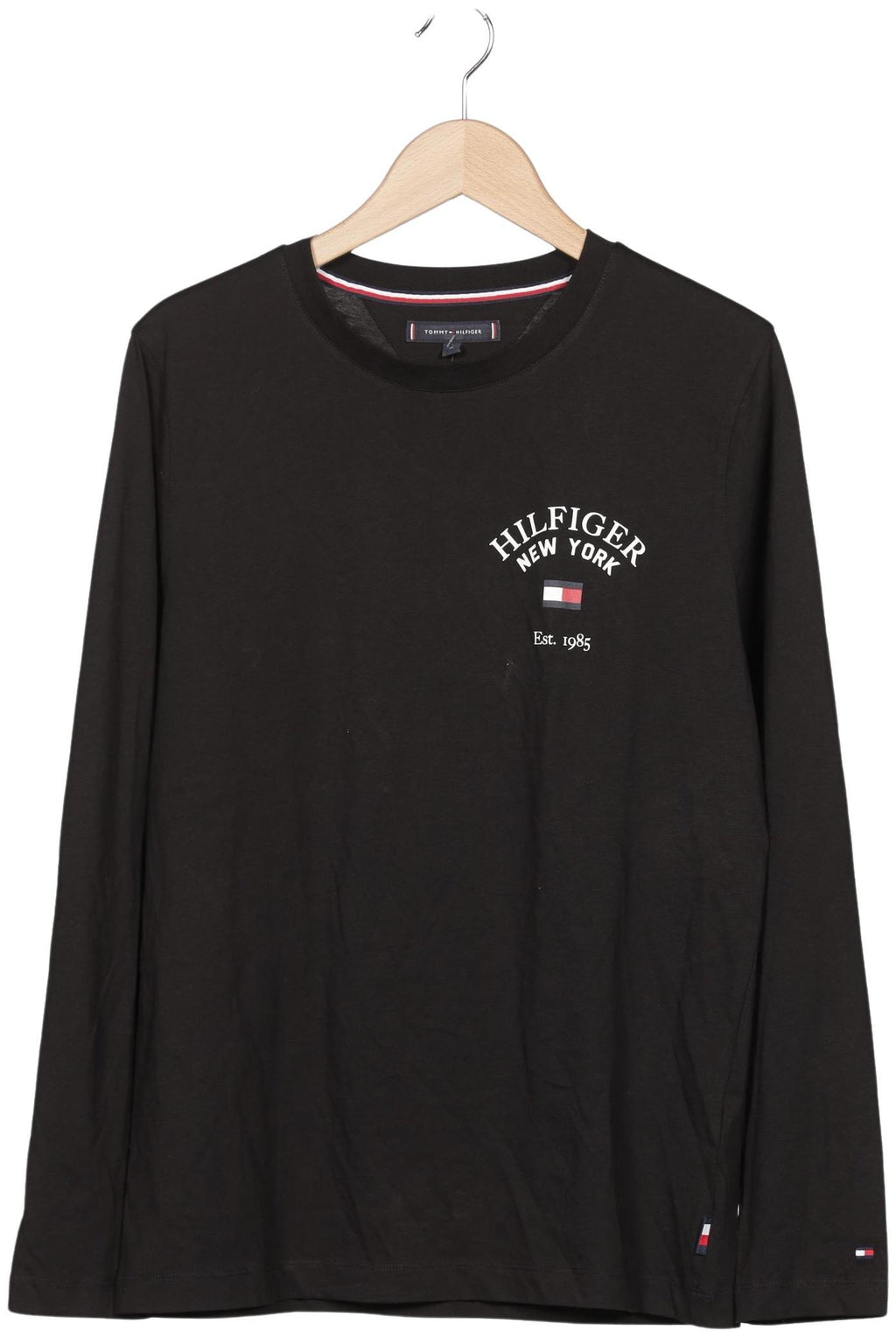 Tommy Hilfiger Long Sleeve Shirt Black M Cotton 6