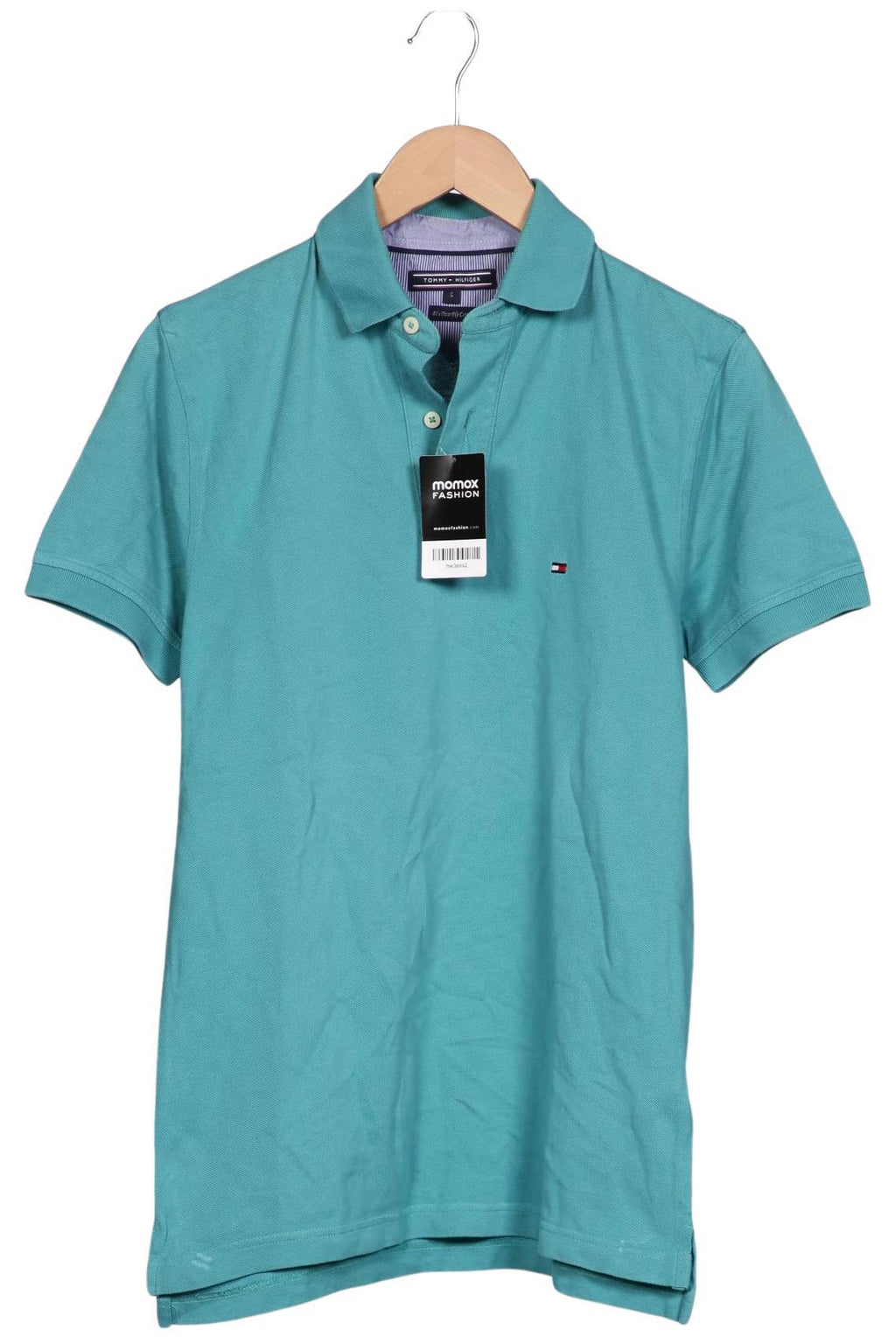 Tommy Hilfiger Polo Shirt Turquoise Size S Cotton 3