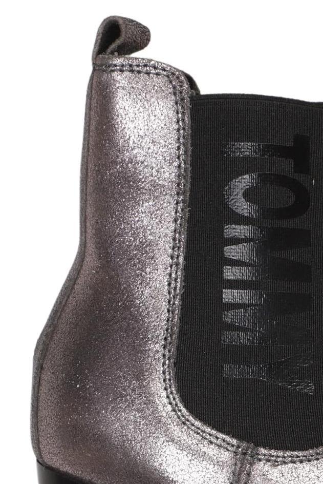 Tommy Jeans Damen Stiefelette Silber EU 38 Leder 4