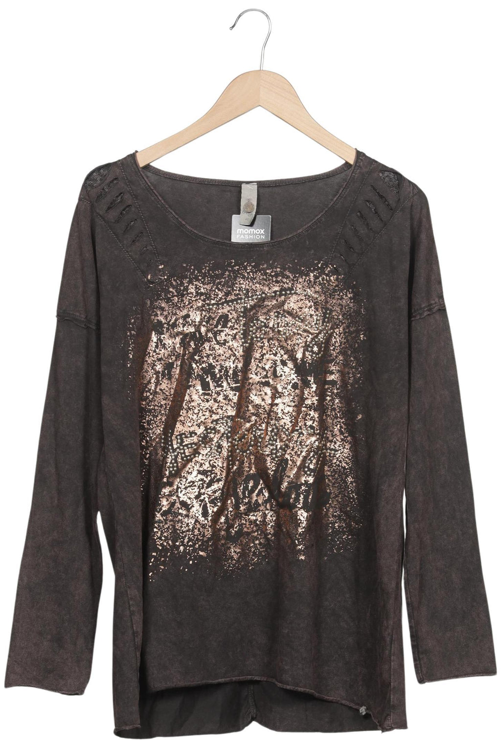 tredy Damen Langarmshirt Braun EU 40 Baumwolle 2