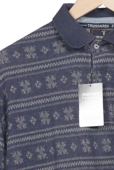 Trussardi Men Polo Shirt Navy Blue Size L 4
