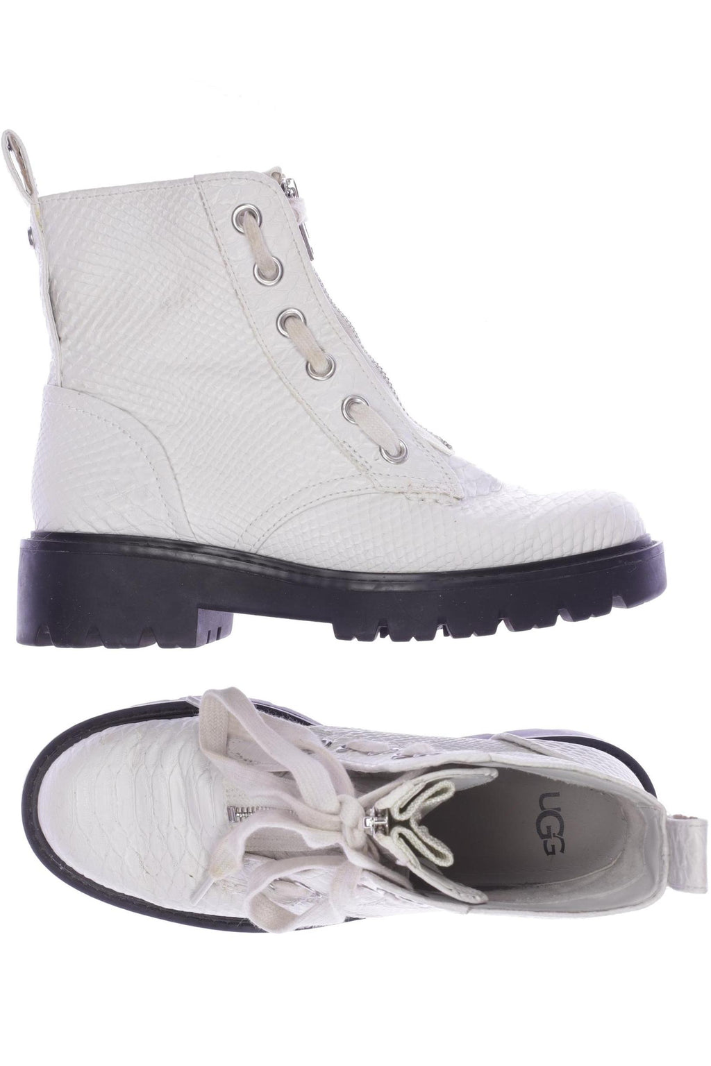 UGG Damen Stiefelette Weiß EU 37 Kunstleder 3