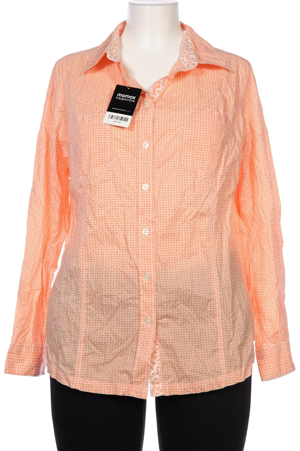 Ulla Popken Women's Blouse Orange EU 42 Cotton 4