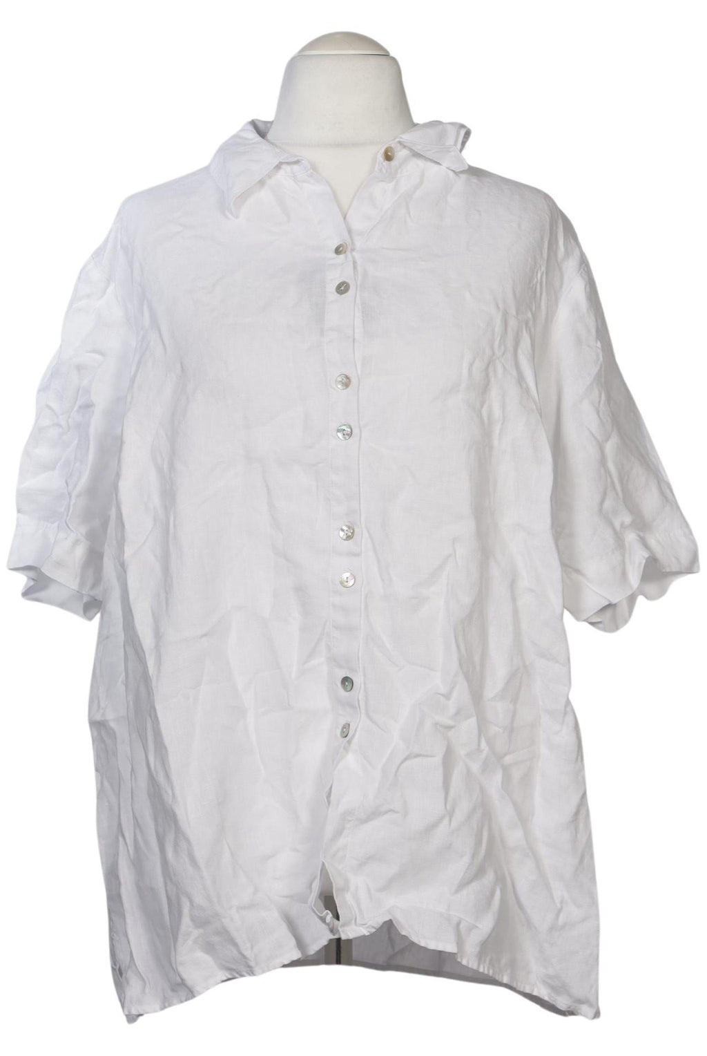 Ulla Popken Damen Blouse White EU 50 Linen 4