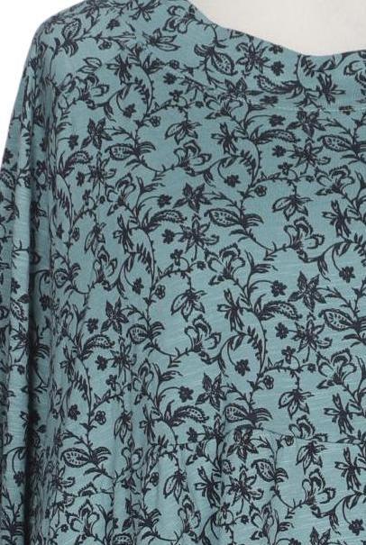 Ulla Popken Damen Langarmshirt Hellblau EU 54 4