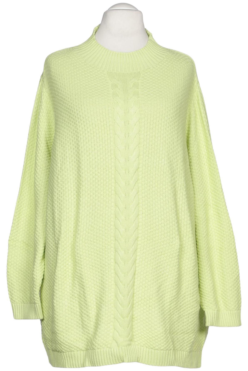 Ulla Popken Damen Pullover Light Green EU 62 Cotton 2