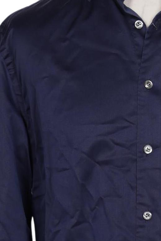 Van Laack Men Shirt Navy 43 Cotton 4