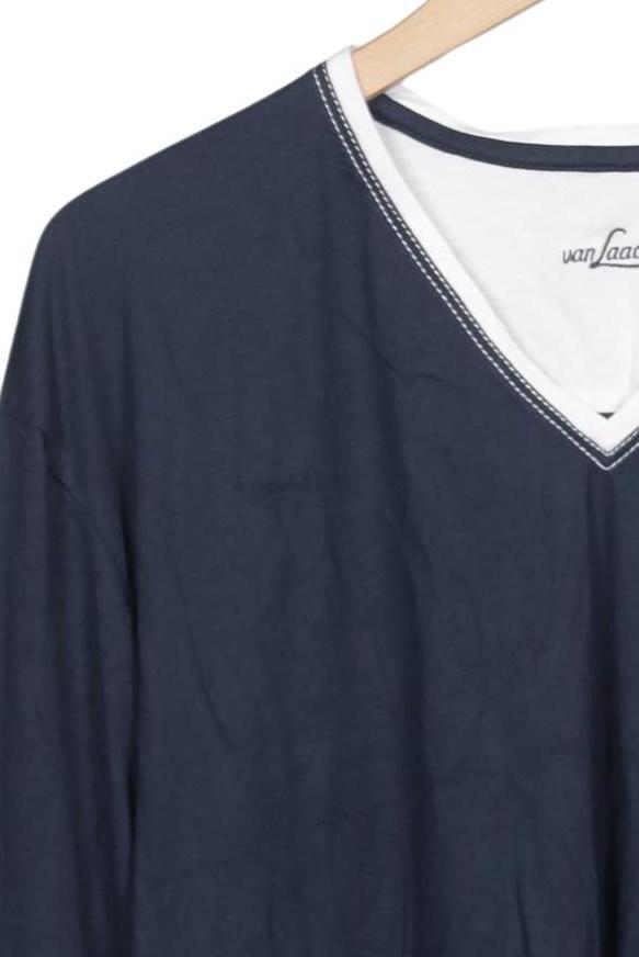 Van Laack Men Long Sleeve Shirt Navy Blue Size XL 8