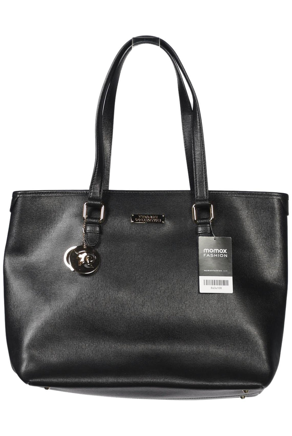 Versace Collection Large Leather Handbag Black 2