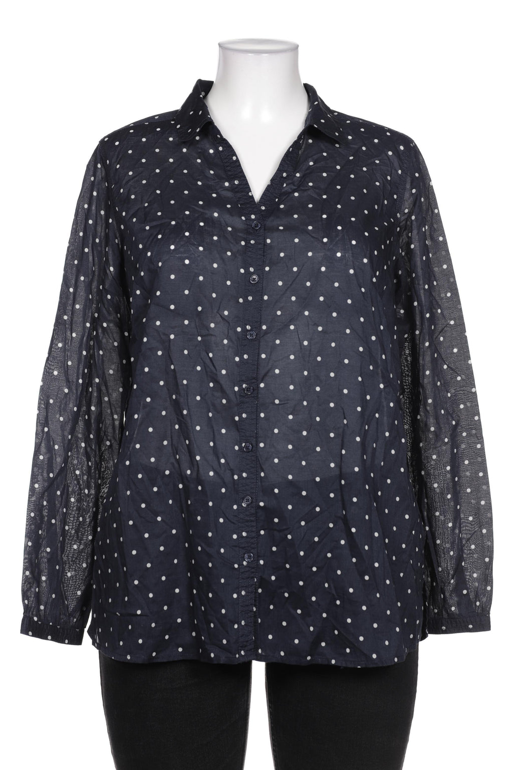 Via Appia Due Damen Bluse, Marineblau, EU 42, Baumwolle 4