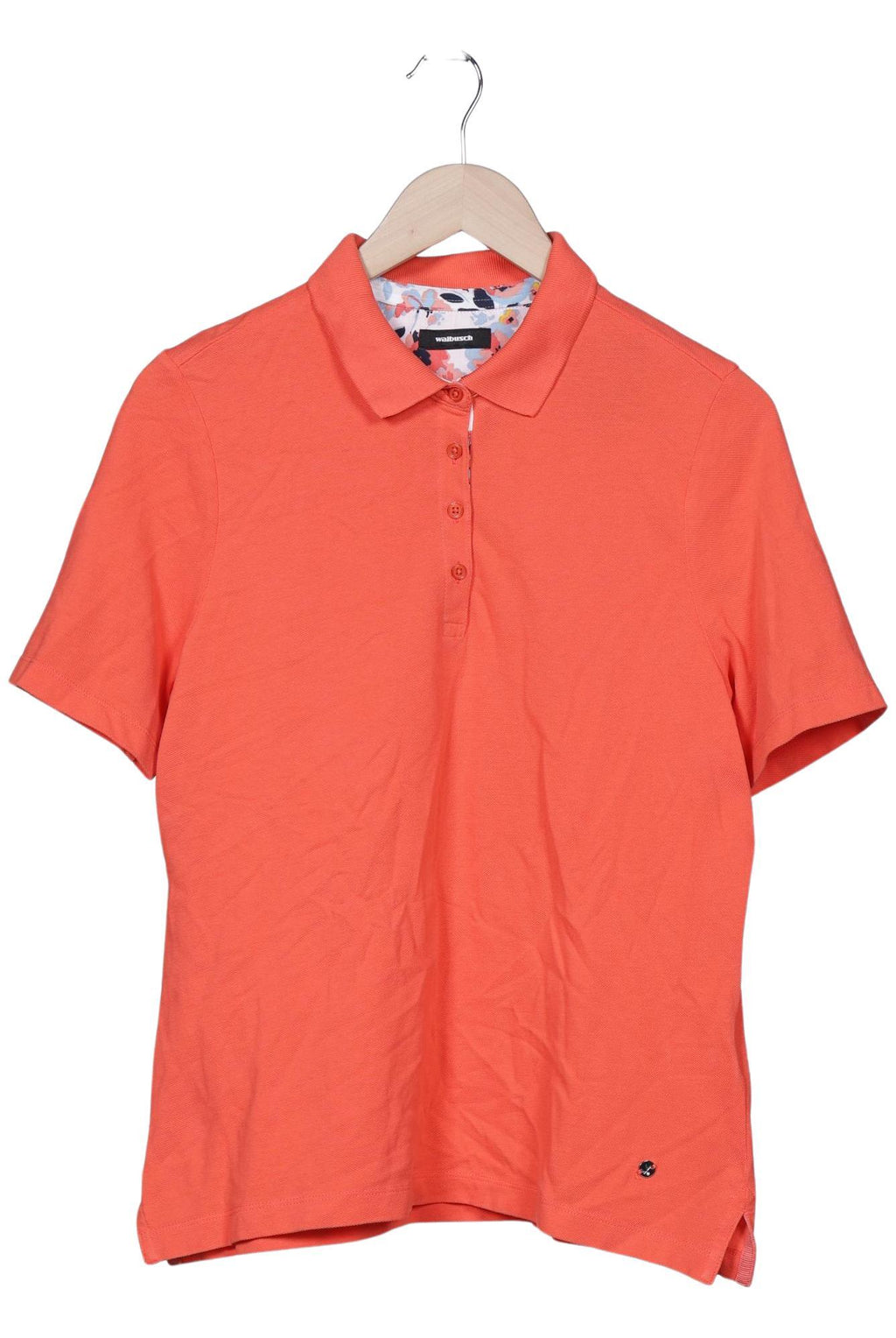 Walbusch Women's Polo Shirt Orange EU 42 Cotton 3