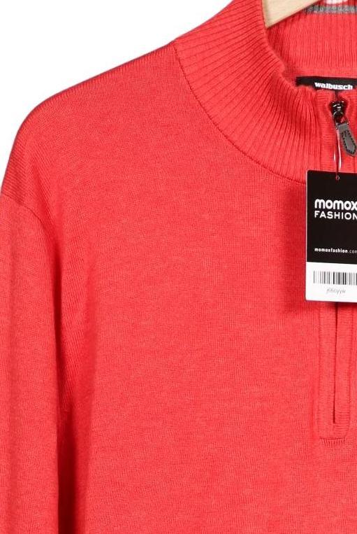 Walbusch Men Sweater Red EU 56 Cotton 7