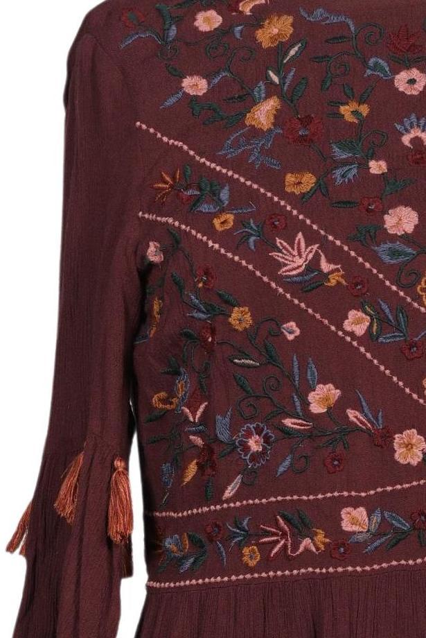 YAS Women Dress Bordeaux Size S 9