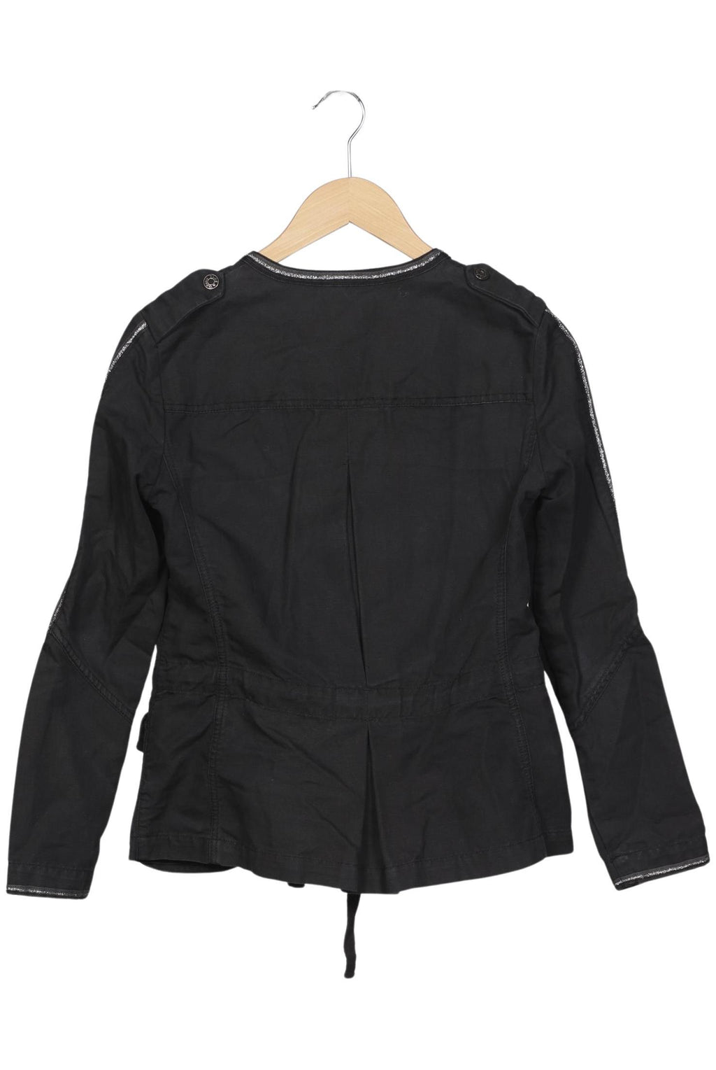 Zadig & Voltaire Women's Jacket Black EU 36 Linen Cotton 3