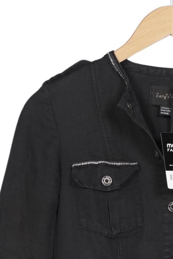 Zadig & Voltaire Women's Jacket Black EU 36 Linen Cotton 4