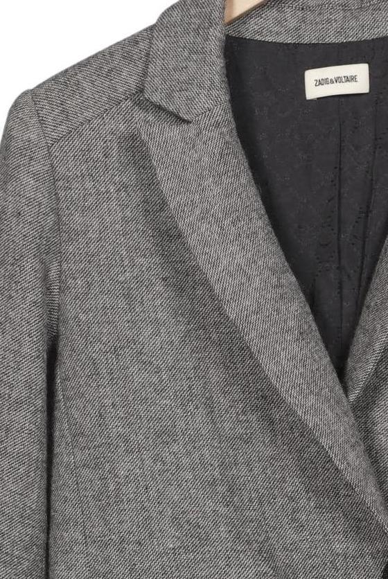 Zadig & Voltaire Women Coat Gray Size S 4
