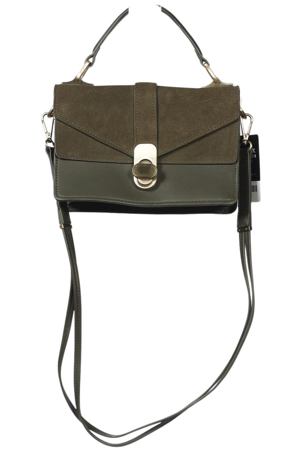Zara Small Handbag Green Faux Leather 3