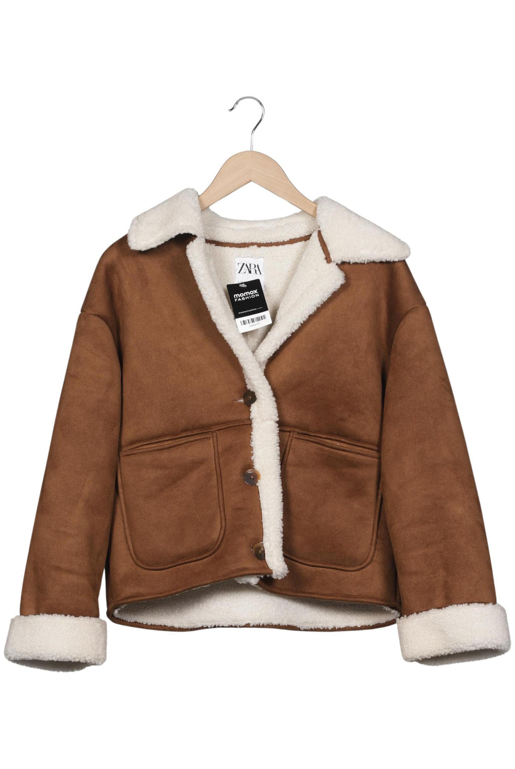 Zara Damen Jacke Braun XS Synthetik 7
