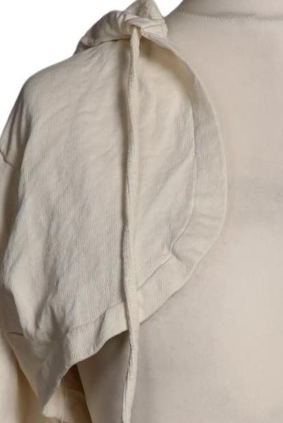 Zara Women Hoodie Cream White M Cotton 4