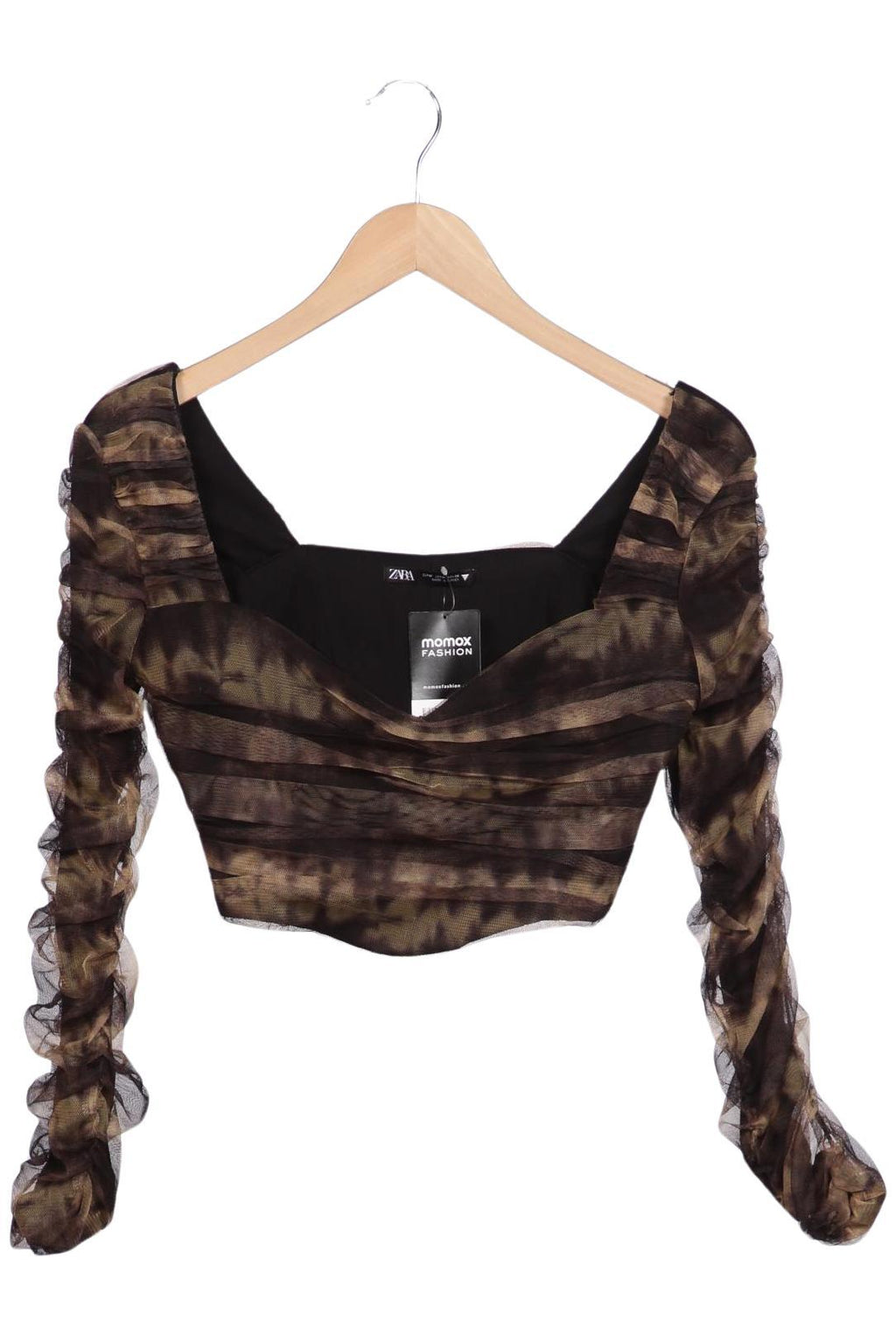 Zara Damen Langarmshirt Braun M 4
