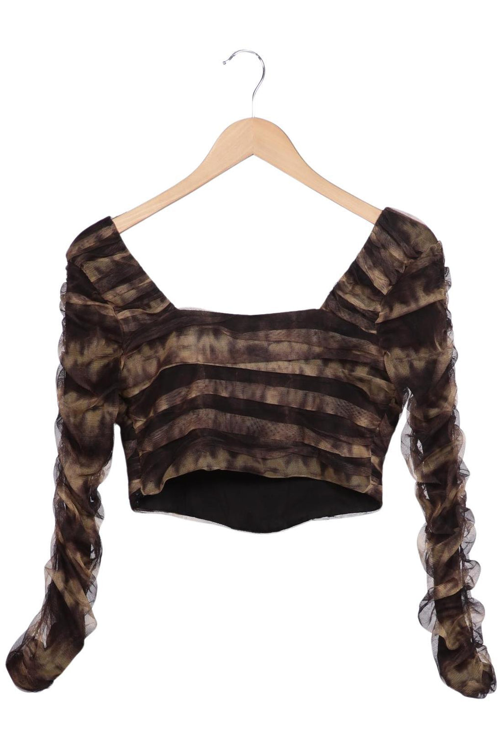 Zara Damen Langarmshirt Braun M 5