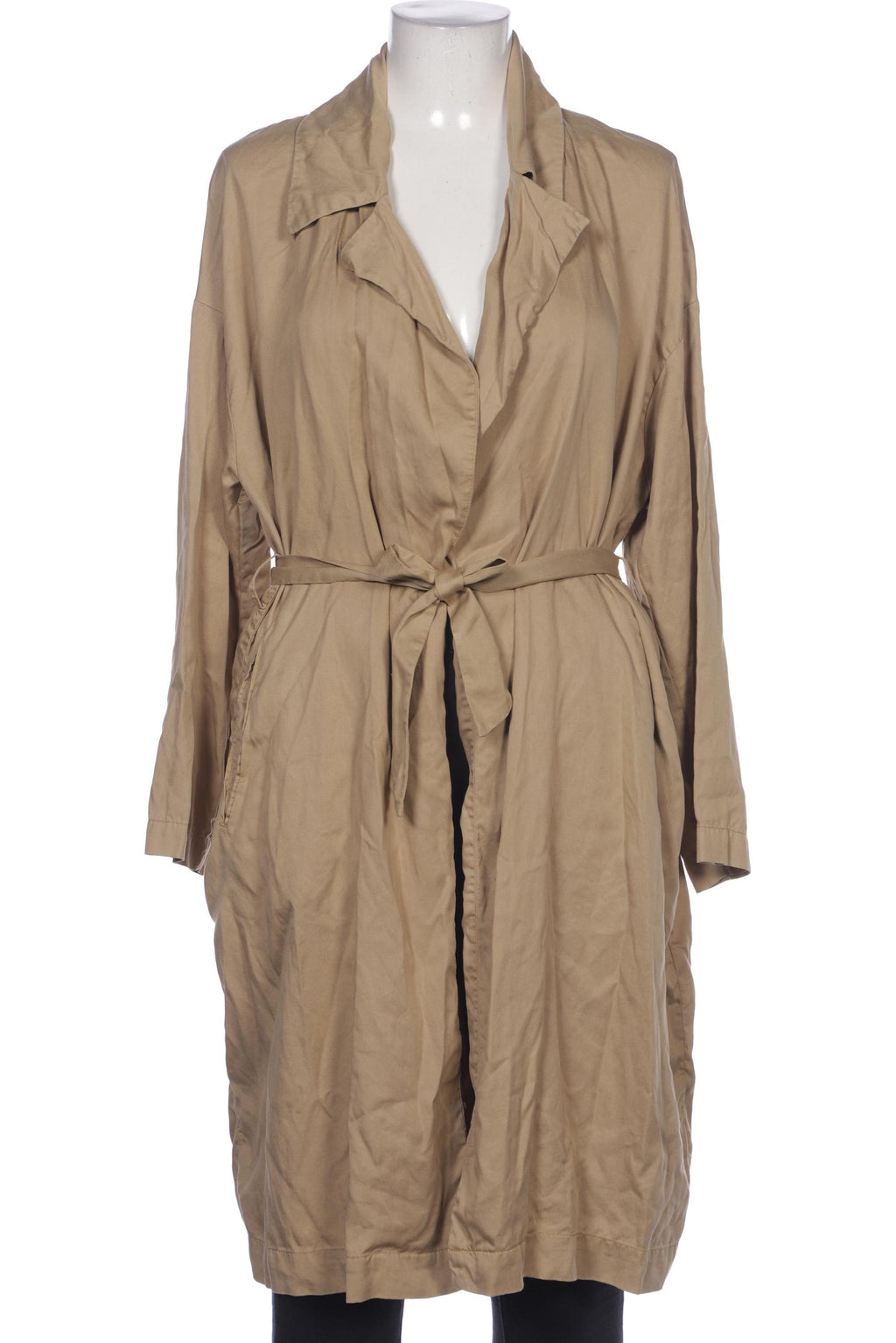 Zara Women Coat Beige M Lyocell 4