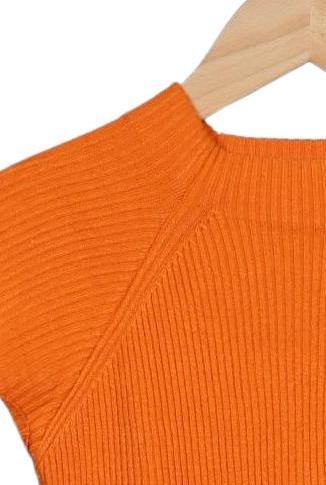 Zara Women's Sweater Orange M 7