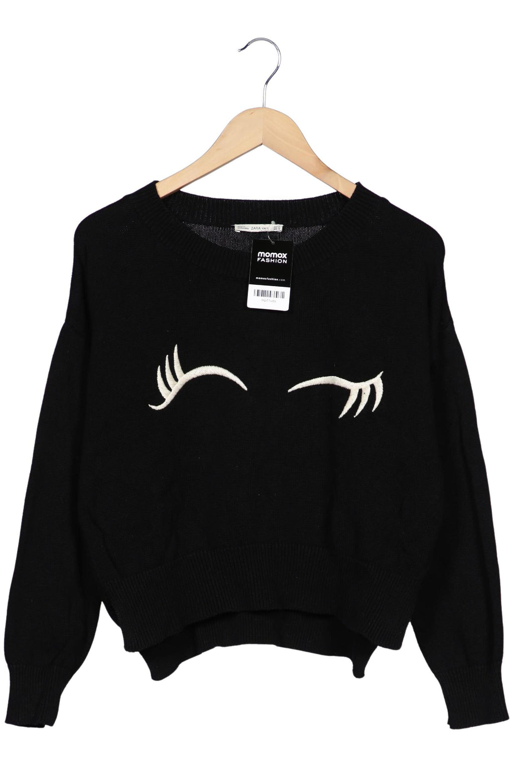 Zara Damen Pullover Schwarz M Baumwolle 7