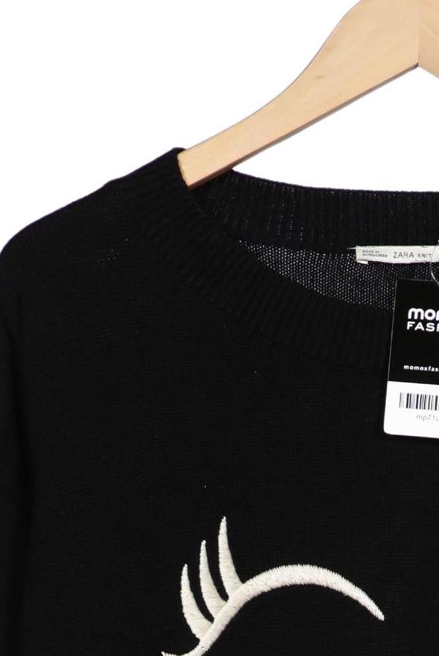 Zara Damen Pullover Schwarz M Baumwolle 9