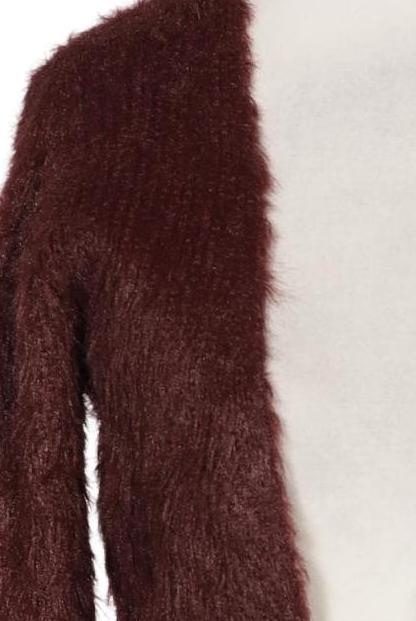 Zara Knit Cardigan Bordeaux Size S 6