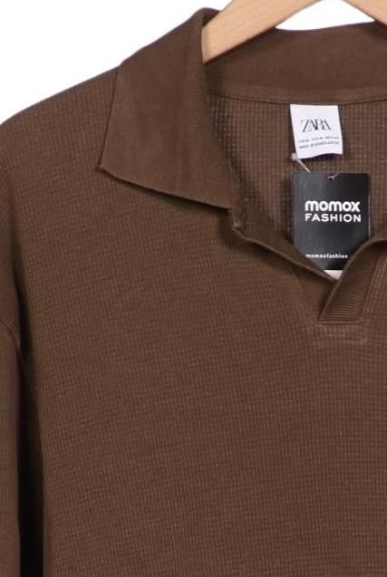 Zara Polo Shirt Brown M 3