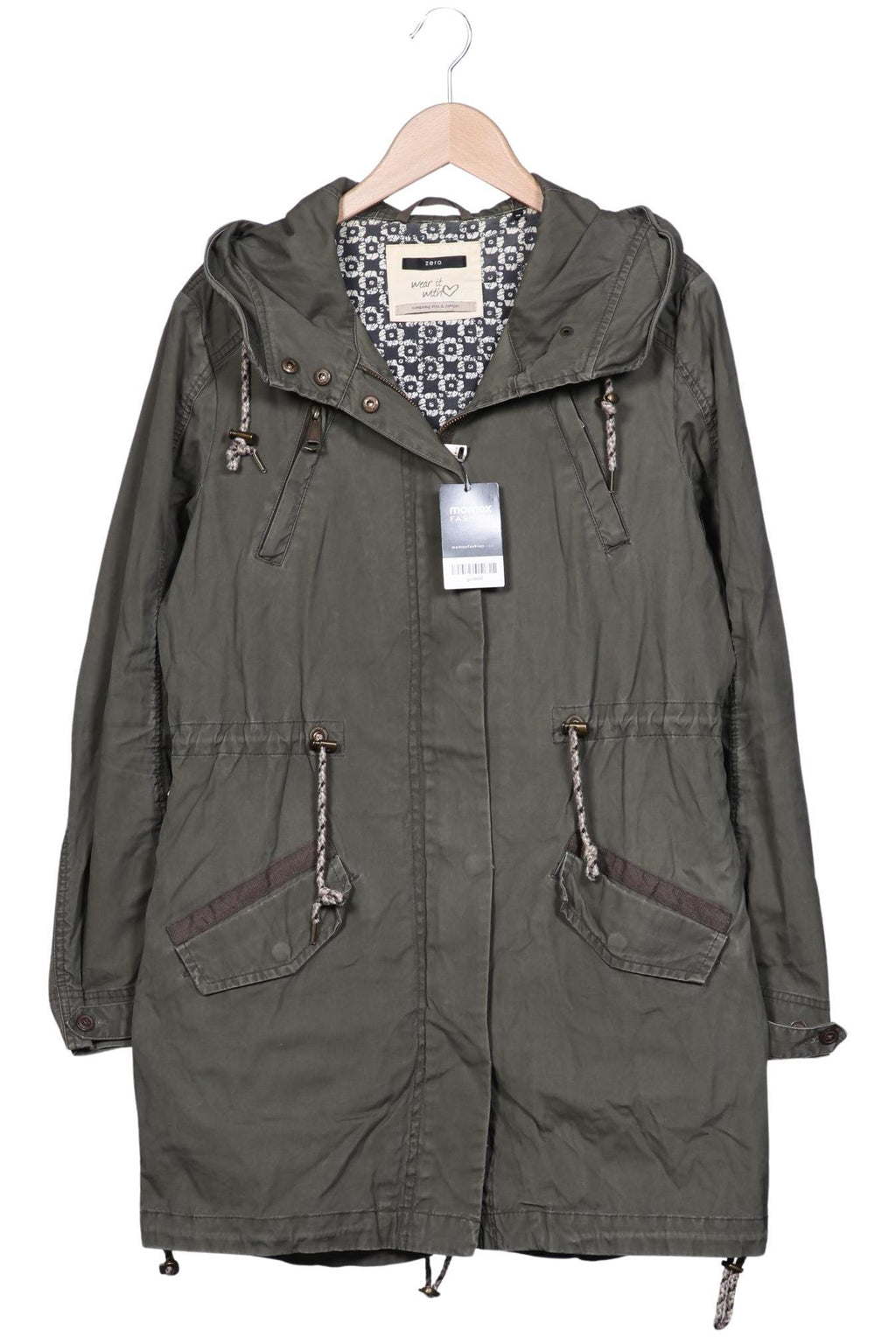 Zero Women Coat Green EU 40 Cotton 2