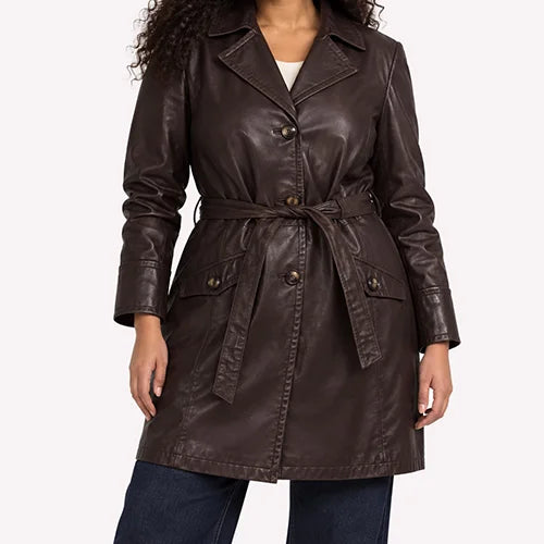 Ledermaentel Damen Second Hand
