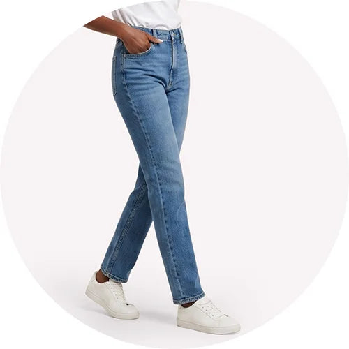 High Waist Jeans Damen Second Hand