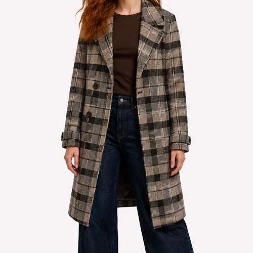 Karierte Mäntel Damen Second Hand
