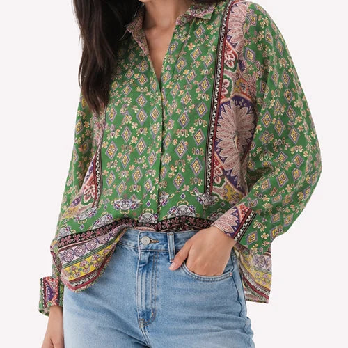Gemusterte Blusen Damen Second Hand