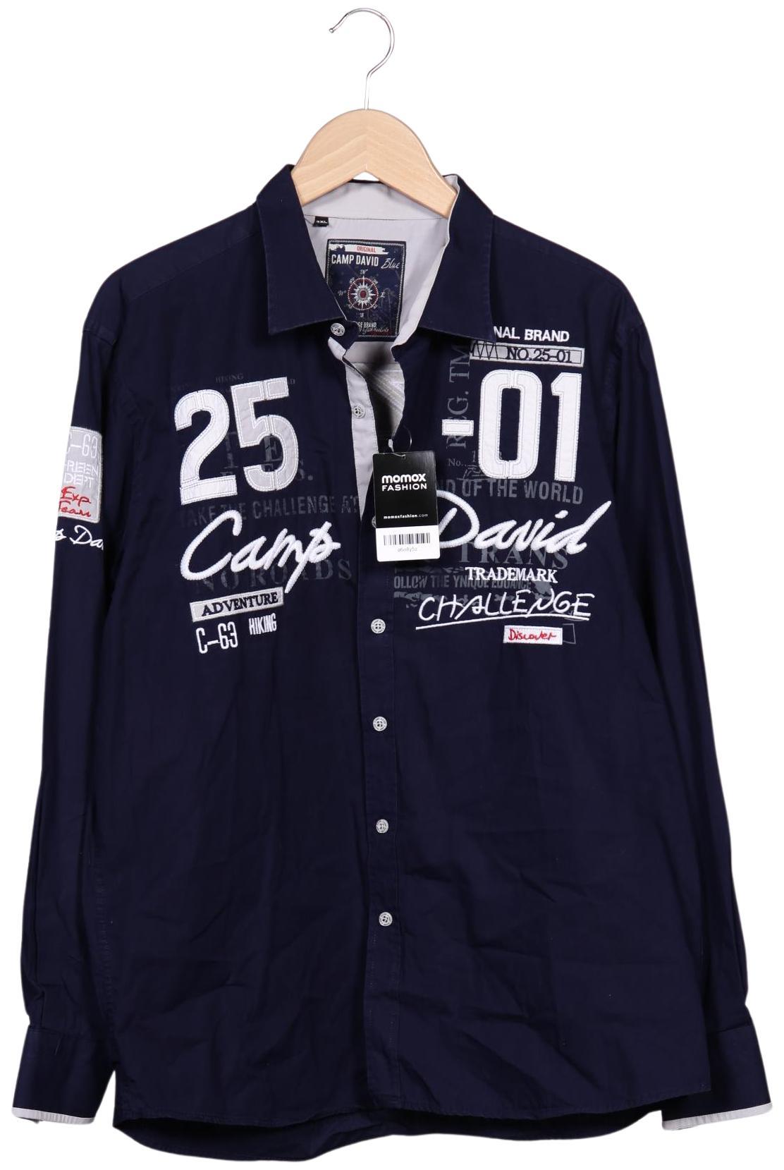 Camp David Marineblau Hemd Herren 3XL Second Hand