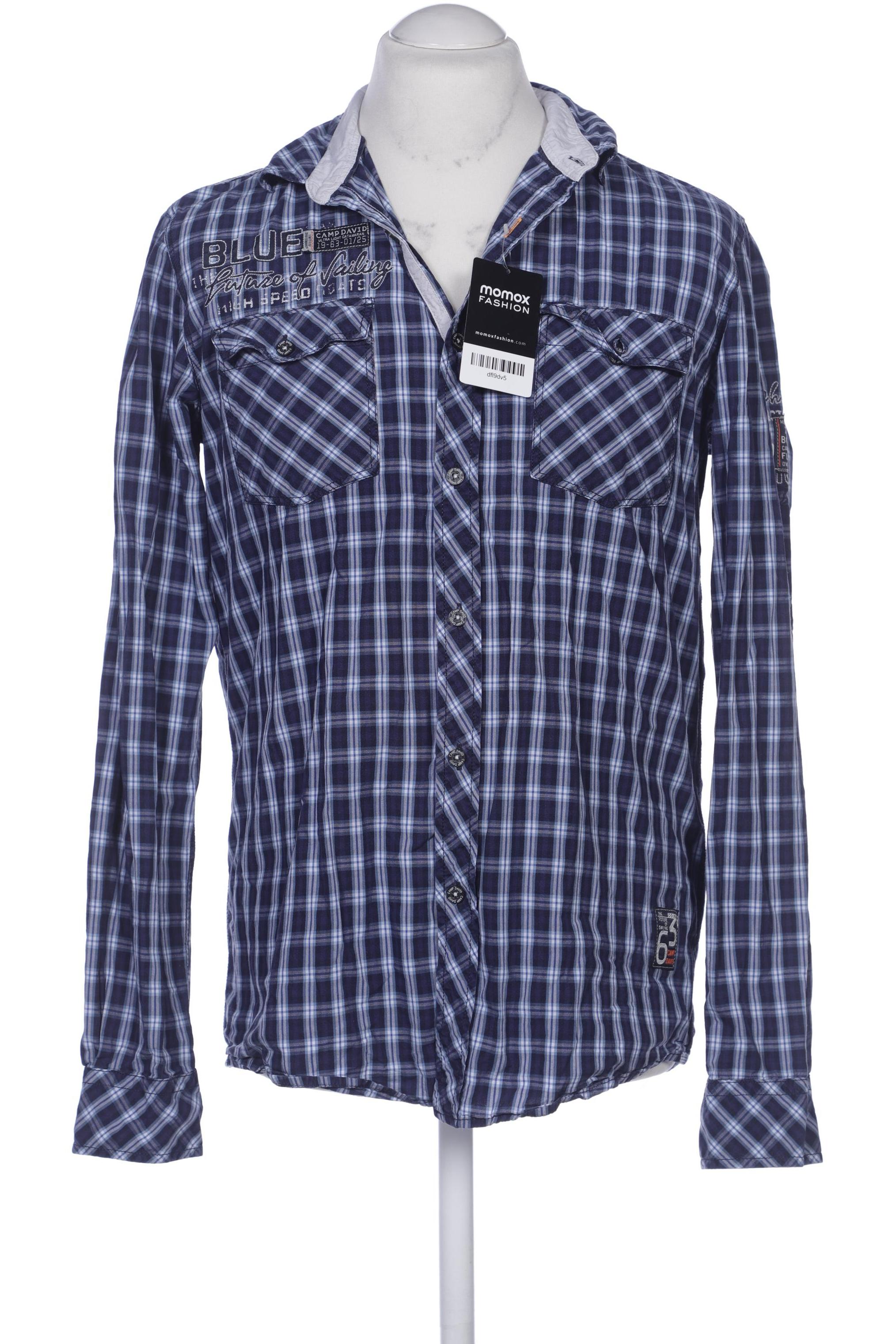 Camp David Marineblau Hemd Herren S Second Hand