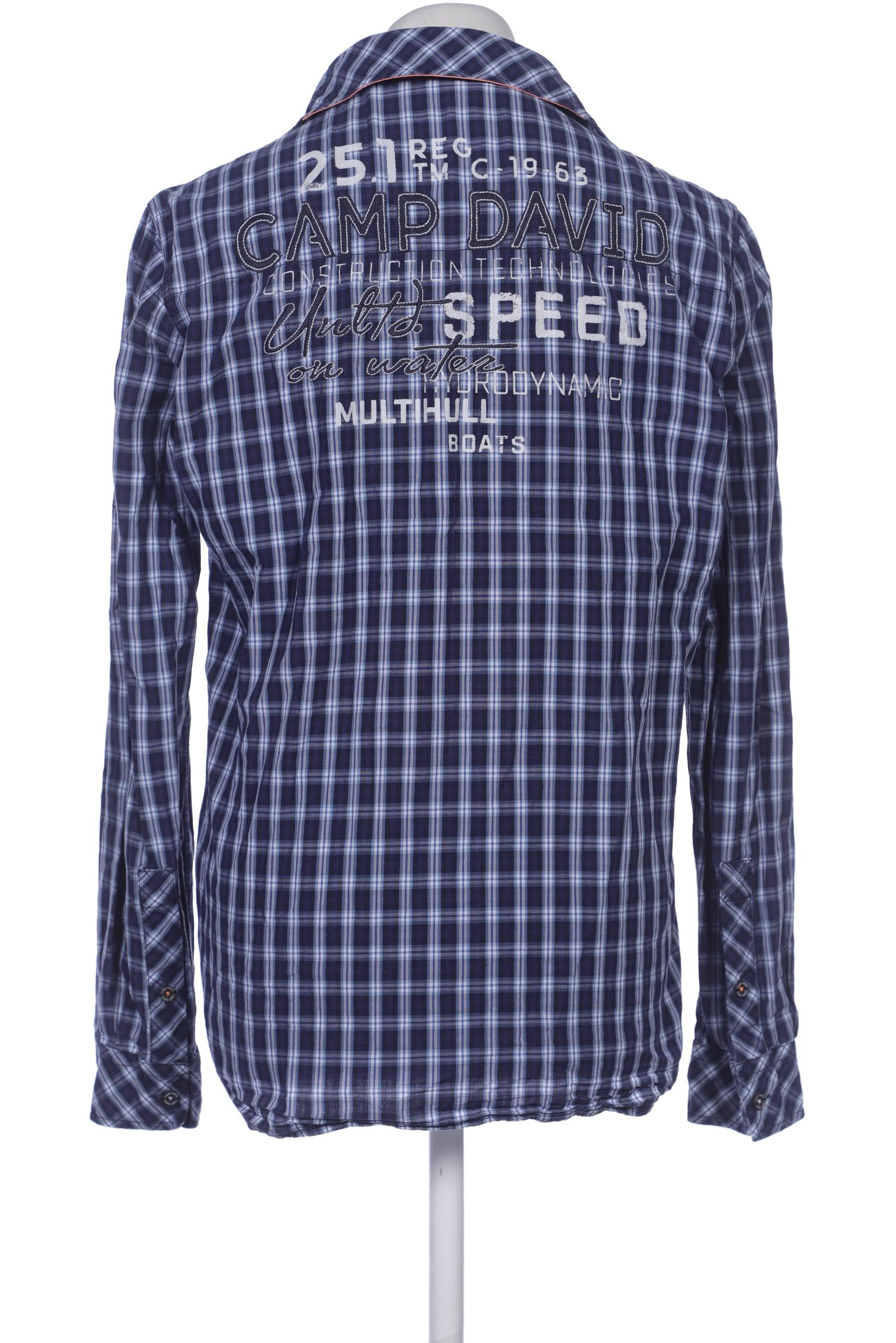 Camp David Marineblau Hemd Herren S Second Hand