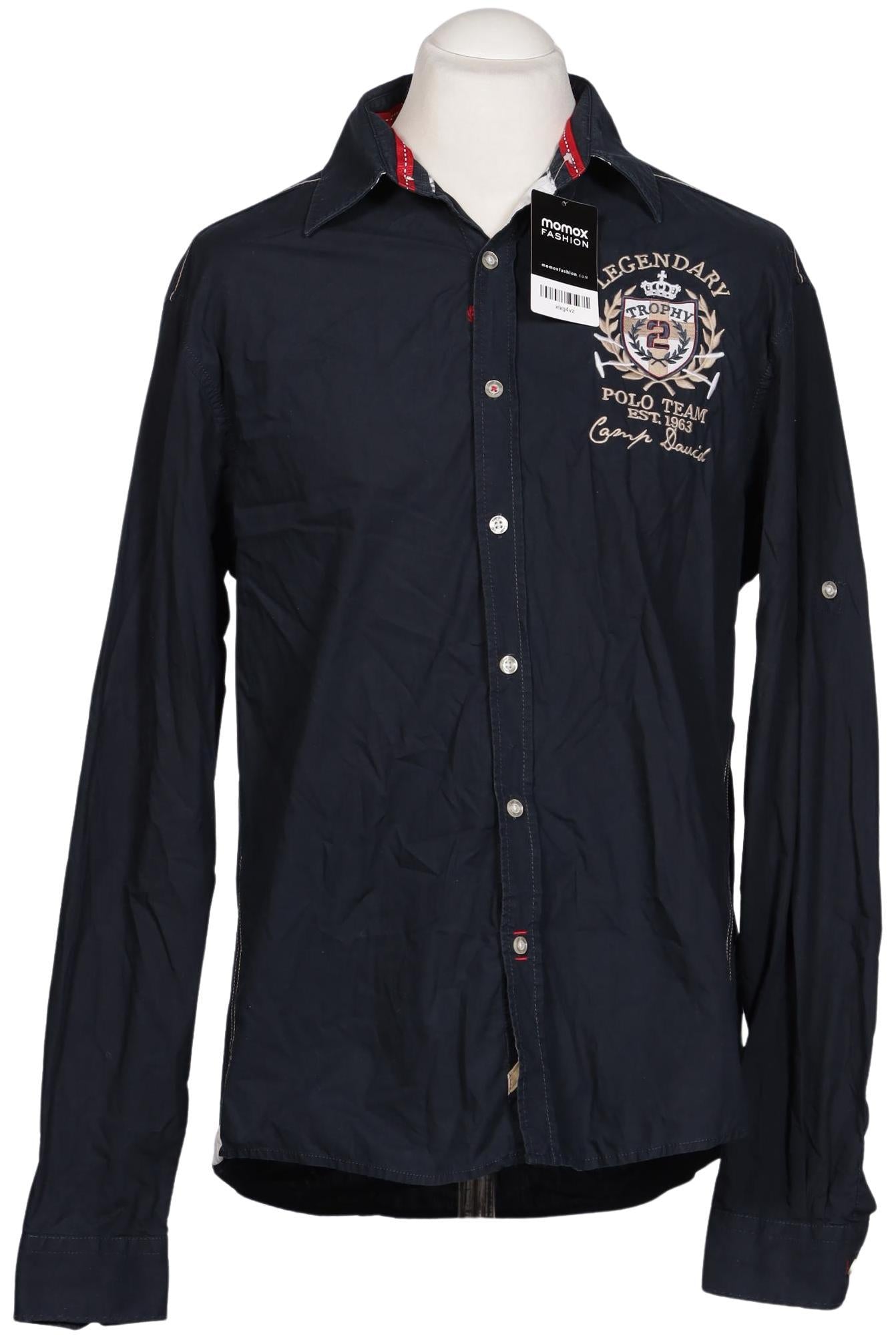 Camp David Marineblau Hemd Herren L Second Hand