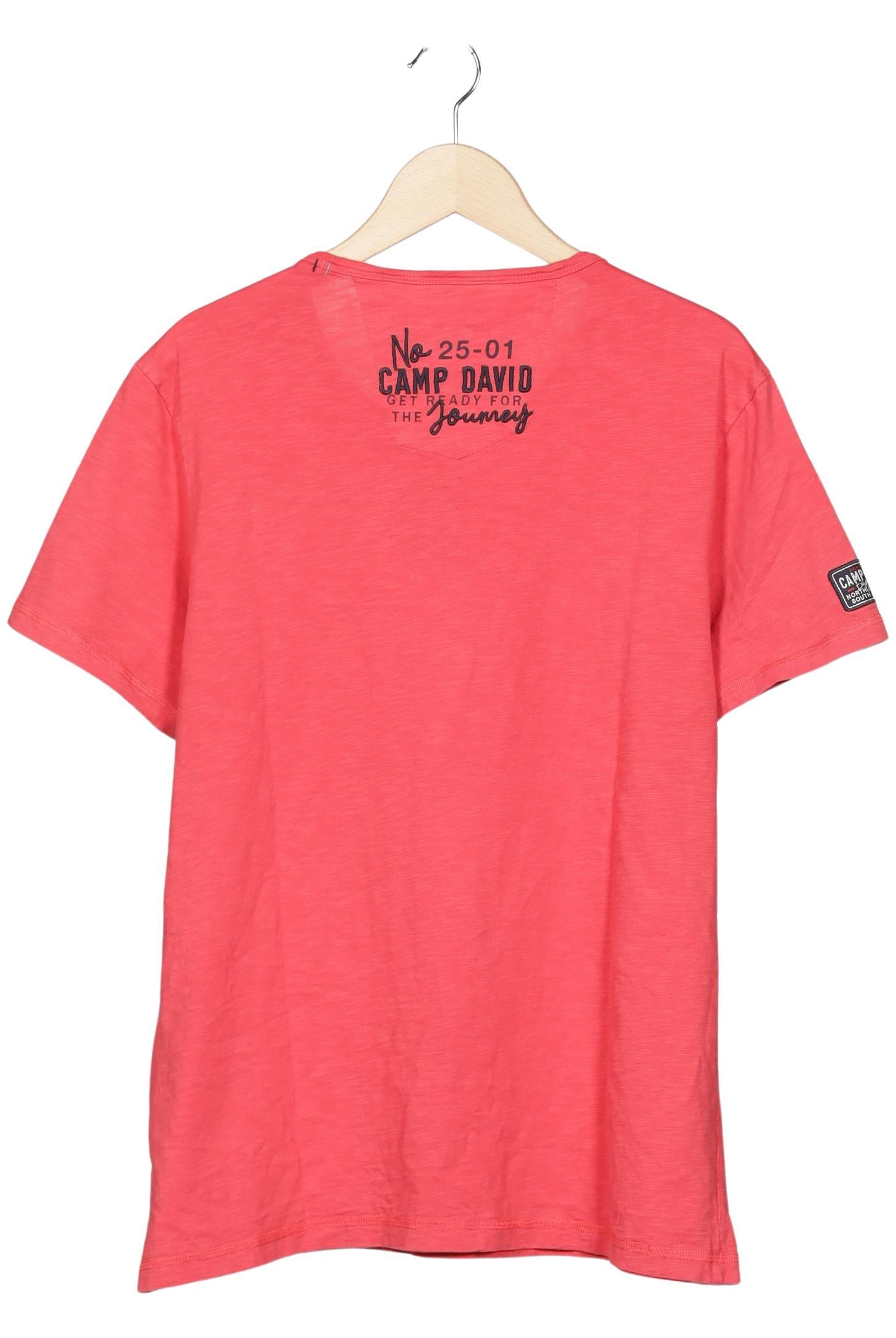 Camp David Rot T-Shirt Herren XL Second Hand