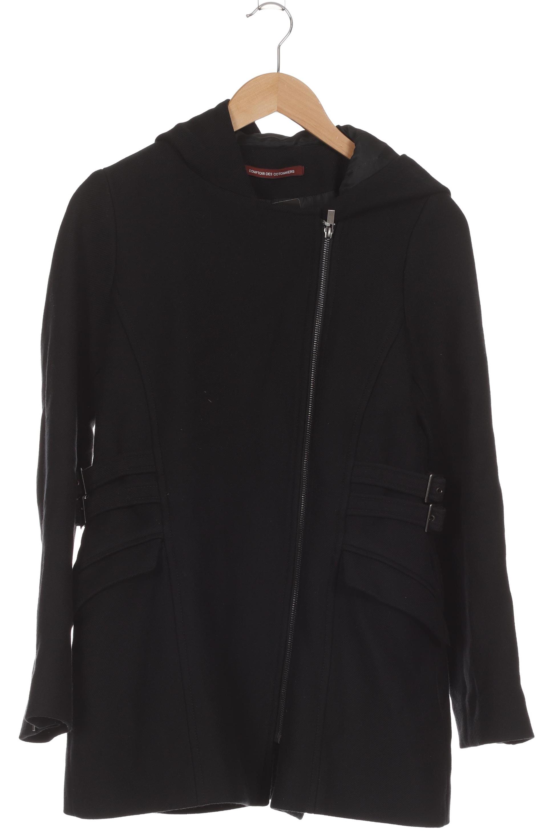 comptoir-des-cotonniers-damen-mantel-schwarz-b7f26623-f11f-4c32-89c8-d7a6121b9b6f-image-0